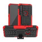 Per Alcatel 3L (2020) Custodia protettiva antiurto in TPU antiurto per pneumatici + custodia protettiva per PC con supporto (rosso)