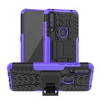 Per Alcatel 3L (2020) Custodia protettiva antiurto in TPU antiurto per pneumatici + custodia protettiva per PC (viola)