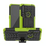 Per Alcatel 3L (2020) Custodia protettiva antiurto in TPU antiurto per pneumatici + custodia protettiva per PC con supporto (verde)