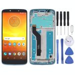 Schermo LCD TFT per Motorola Moto E5 Plus Digitizer Assemblaggio completo con cornice (blu)
