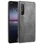 Per Sony Xperia 1 II antiurto con texture coccodrillo PC + custodia in PU (nero)