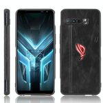 Per Asus ZS661KS / ROG Phone 3 Strix antiurto cucito modello mucca pelle PC + PU + custodia in TPU (nero)