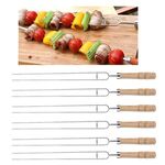 Spiedini per barbecue in acciaio inossidabile Forchetta per barbecue Forchetta per barbecue a forma di U, specifica: 6 pezzi in scatola dei colori