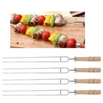 Spiedini per barbecue in acciaio inossidabile Forchetta per barbecue Forchetta per barbecue a forma di U, specifica: 4 pezzi in sacchetto di PP