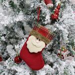 4 pezzi calzini natalizi regalo borsa albero di natale ciondolo decorazione calzini regali di natale creativi (anziani)