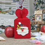 Sacchetto di imballaggio regalo Apple pieghevole da 4 pezzi Borsa creativa in tessuto non tessuto Decorazione natalizia (Senior)