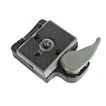 BEXIN Supporto per piastra a sgancio rapido per treppiede per Manfrotto 200PL-14 (grigio)