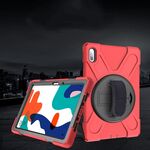 Per Huawei MatePad Caso 10.4 antiurto colorato in silicone + PC di protezione con Holder & presa della mano Strap (Red)