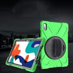 Per Huawei MatePad 10.4 Custodia protettiva antiurto in silicone colorato + PC con supporto e cinturino per impugnatura (verde)