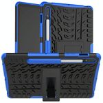 Per Samsung Galaxy Tab S8 / GALAXY TAB S7 T870 / T875 Texture pneumatici TPU antiurto TPU + custodia protettiva PC con supporto (blu)