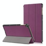 Per Huawei Enjoy Tablet 2 10.1 pollici / Honor Pad 6 Custodia in pelle a ribaltamento orizzontale tinta unita da 10,1 pollici con supporto a tre pieghe e funzione sleep / wake-up (viola)