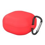 Custodia protettiva per auricolari anti-caduta in tinta unita per Samsung Galaxy Buds Live con gancio (rosso)