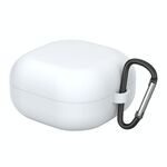 Per Samsung Galaxy Buds Live Custodia protettiva per auricolari anti-caduta in tinta unita con gancio (bianco)