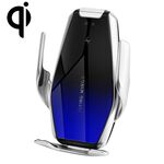 S7 15W QI Presa d'aria per auto a induzione a infrarossi ruotabile a 360 gradi Supporto per telefono cellulare con ricarica wireless per telefoni cellulari da 4,0-6,5 pollici (argento)