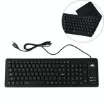 Tastiera per notebook da tavolo con tastiera impermeabile in silicone con cavo USB francese da 103 tasti, lunghezza cavo: 1,5 m