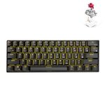 RK61 61 Tasti Bluetooth / 2.4G Wireless / USB Wired Wired Tre modalità Tablet Mobile Gaming Keyboard meccanico, lunghezza del cavo: 1,5 m, Stile: Albero rosso (nero)