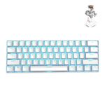 RK61 61 Keys Bluetooth / 2.4G Wireless / USB Wired Wired Three Modalità Tablet Mobile Gaming Keyboard meccanico, lunghezza del cavo: 1,5 m, Stile: Ambito da tè (bianco)