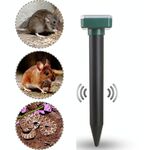 Repellente per topi solare Repellente per serpenti a ultrasuoni LED Manor Farm Campo di riso Repeller per topi (Quadrato)