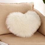 Il cuscino per la casa può essere lavato senza federa a forma di cuore, dimensioni: 40x50 cm (bianco)