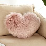 Il cuscino per la casa può essere lavato senza federa a forma di cuore, dimensioni: 40x50 cm (rosa)