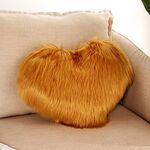 Il cuscino per la casa può essere lavato senza federa a forma di cuore, dimensioni: 40x50 cm (cammello giallo)