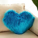 Cuscino per la casa Il cuscino può essere lavato senza federa a forma di cuore, dimensioni: 40x50 cm (blu navy)