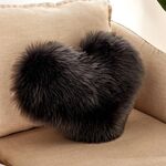 Il cuscino per la casa può essere lavato senza federa a forma di cuore, dimensioni: 40x50 cm (grigio scuro)