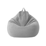 Lazy Sofa Bean Bag Chair Fodera in tessuto, dimensioni: 70x80cm (grigio chiaro)