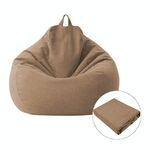 Lazy Sofa Bean Bag Chair Fodera in tessuto, dimensioni: 70x80cm (marrone)