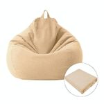 Lazy Sofa Bean Bag Chair Fodera in tessuto, dimensioni: 70x80cm (cachi)