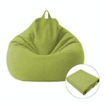 Lazy Sofa Bean Bag Chair Fodera in tessuto, dimensioni: 80x90cm (verde)