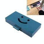 Scatola portaoggetti con cassetto nascosto Scrivania da ufficio Fondo in pasta Astuccio per penne di grande capacità (Blu scuro)