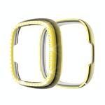 Per Fitbit Versa 3 / Versa Sense Single Row Plating Diamonds Case protettiva PC (Golden)