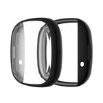 Per Fitbit Versa 3 / Versa Sentiero Placcatura Full PACCHETTO Custodia protettiva TPU (nero)