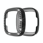 Per Fitbit Versa Versa 3 / Versa Sense Doppia Diamonds Diamonds Case protettiva PC (nero)
