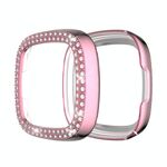 Per Fitbit Versa Versa 3 / Versa Sense Doppia Diamonds Diamonds Case protettiva PC (rosa)