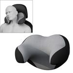 Cuscino per collo in memory foam per auto poggiatesta a forma di U (nero grigio)