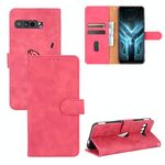 Per ASUS ROG Phone 3 ZS661KS Tinta unita Pelle Feel Fibbia magnetica Flip orizzontale Custodia in pelle PU con custodia, slot per schede e portafoglio (rosa rossa)
