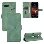 Per ASUS ROG Phone II ZS660KL Tinta unita Pelle Feel Fibbia magnetica Flip orizzontale Custodia in pelle PU con supporto, slot per schede e portafoglio (verde)