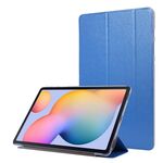 Per Samsung Galaxy TAB S8 / GALAXY TAB S7 / T870 Struttura in seta TRIFRIA Custodia in pelle orizzontale a tre volte con supporto e slot a penna (blu)