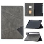 Per Samsung Galaxy Tab S8 / GALAXY TAB S7 T870 Rhombus Texture in pelle orizzontale flip in pelle magnetica con supporto e slot per schede (grigio)