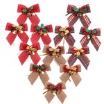 Fiocco di Natale da 15 pezzi con campanelli di ferro Ghirlanda di Natale Decorazioni per l'albero di Natale, consegna in stile casuale