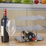 Portabottiglie da vino in ferro battuto in acciaio inossidabile
