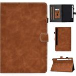 Per Samsung Galaxy Tab S8 / GALAXY TAB S7 T870 Texture di vacchetta in pelle di vacchetta orizzontale custodia in pelle orizzontale con supporto e slot per schede e slot per slot e sleep / wake-up funzione (marrone)