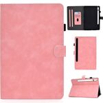 Per Samsung Galaxy Tab S8 / GALAXY TAB S7 T870 Texture di vacchetta in pelle di vacchetta orizzontale in pelle flip con titolare e slot per schede e slot per slot & Sleep / Wake-up funzione (oro rosa)