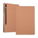Per Samsung Galaxy Tab S8 + / TAB S8 PLUS / TAB S7 FE / TAB S7 + / T970 Tessuto texture Struttura orizzontale flip in pelle PU con supporto (oro)