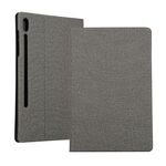 Per Samsung Galaxy Tab S8 + / TAB S8 PLUS / TAB S7 FE / TAB S7 + / T970 Text texture Struttura orizzontale flip in pelle PU con supporto (grigio)