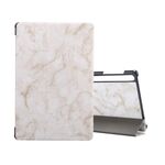 Per Samsung Galaxy Tab S8 + / TAB S8 Plus / TAB S7 FE / TAB S7 + / T970 Modello di trama di marmo S7 + / T970 Custodia in pelle orizzontale orizzontale, con supporto a tre pieghevole e funzione di sveglia / funzione di sveglia (grigio fumoso)