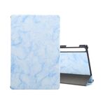 Per Samsung Galaxy Tab S8 + / TAB S8 PLUS / TAB S7 FE / TAB S7 + / T970 Modello di trama di marmo S7 + / T970 Caso di cuoio orizzontale in pelle orizzontale, con supporto a tre pieghevoli e funzione di sveglia / funzione di sveglia (blu)