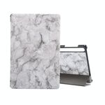Per Samsung Galaxy Tab S8 + / TAB S8 PLUS / TAB S7 FE / TAB S7 + / T970 Modello di trama di marmo S7 + / T970 Caso di cuoio orizzontale in pelle orizzontale, con supporto a tre pieghevole e funzione di svegliamento (grigio nero)